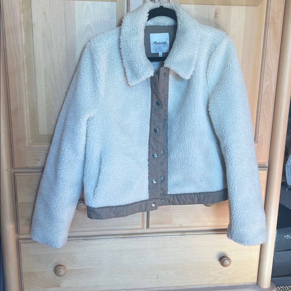Madewell Cream Teddy Jacket - Picture 4 of 9